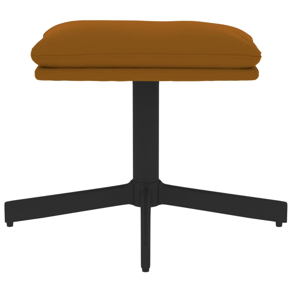 vidaXL Taburet, maro, 60x60x36 cm, catifea vidaXL Taburet, maro, 60x60x36 cm, catifea