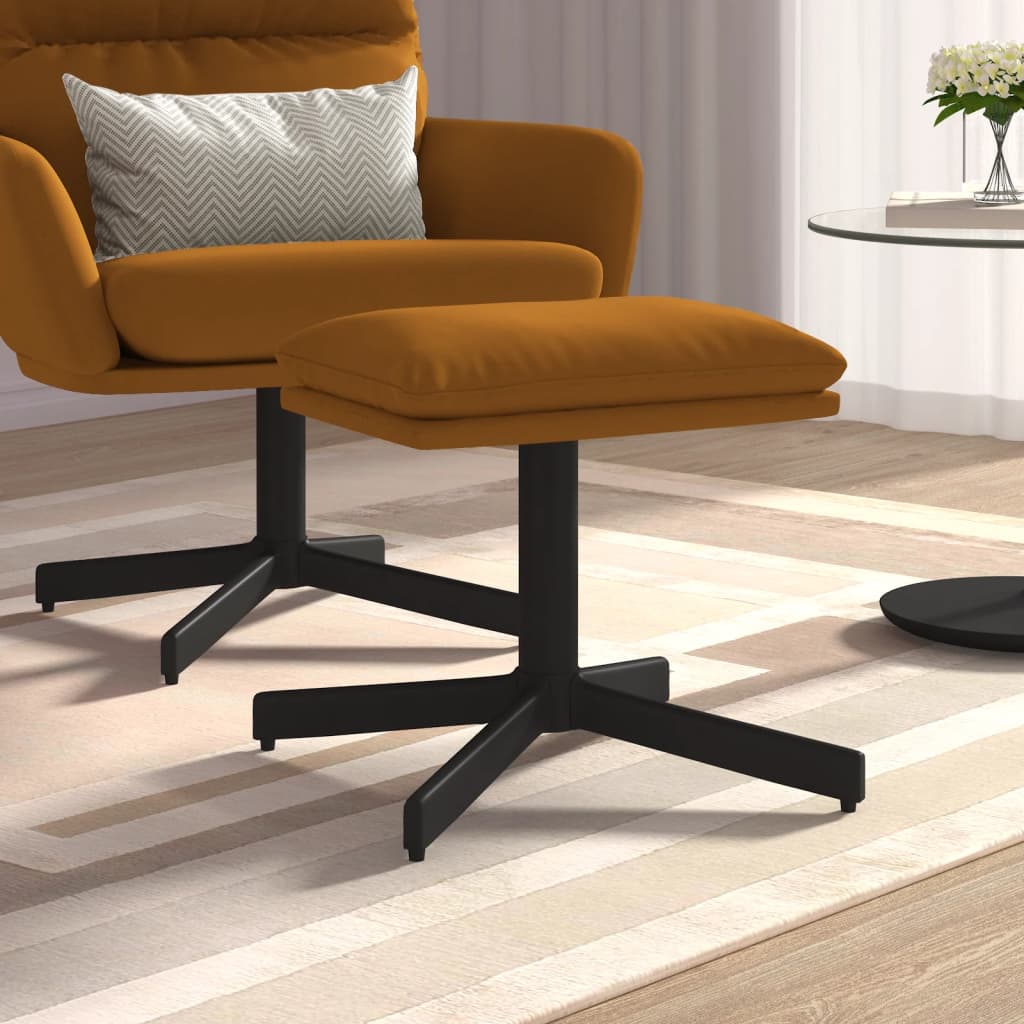 vidaXL Taburet, maro, 60x60x36 cm, catifea vidaXL Taburet, maro, 60x60x36 cm, catifea