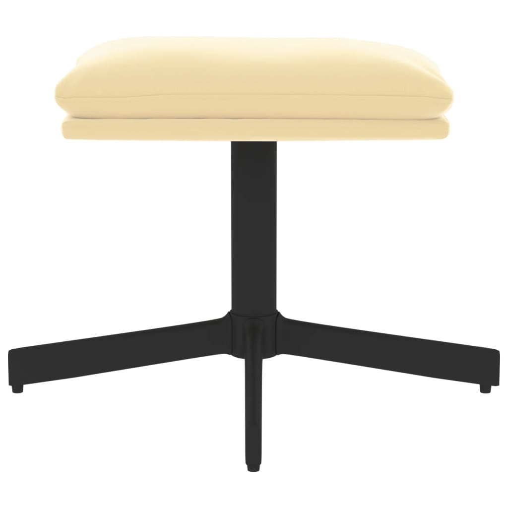 vidaXL Taburet, crem alb, 60x60x36 cm, catifea vidaXL Taburet, crem alb, 60x60x36 cm, catifea