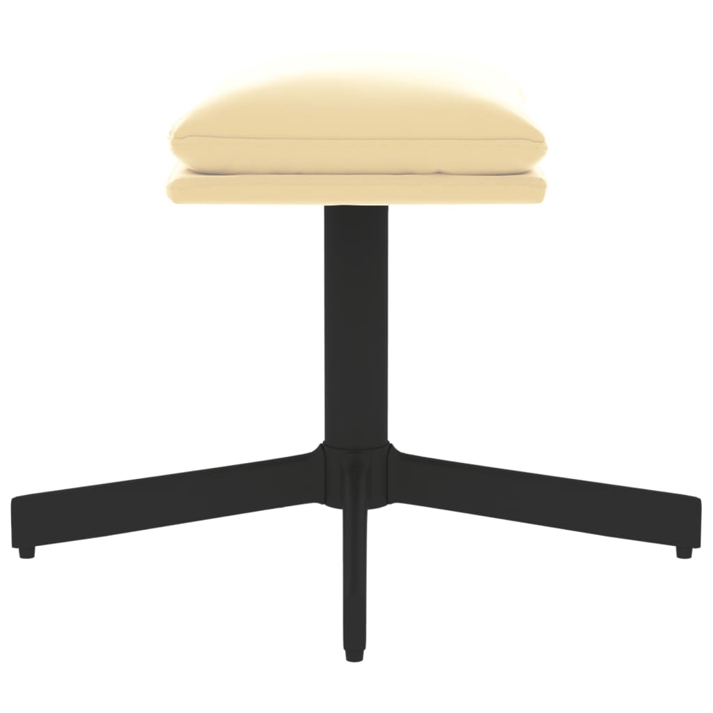 vidaXL Taburet, crem alb, 60x60x36 cm, catifea vidaXL Taburet, crem alb, 60x60x36 cm, catifea
