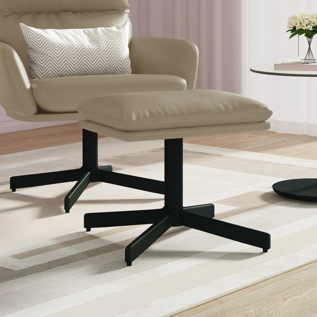 vidaXL Taburet, cappuccino, 60x60x36 cm, piele ecologică vidaXL Taburet, cappuccino, 60x60x36 cm, piele ecologică