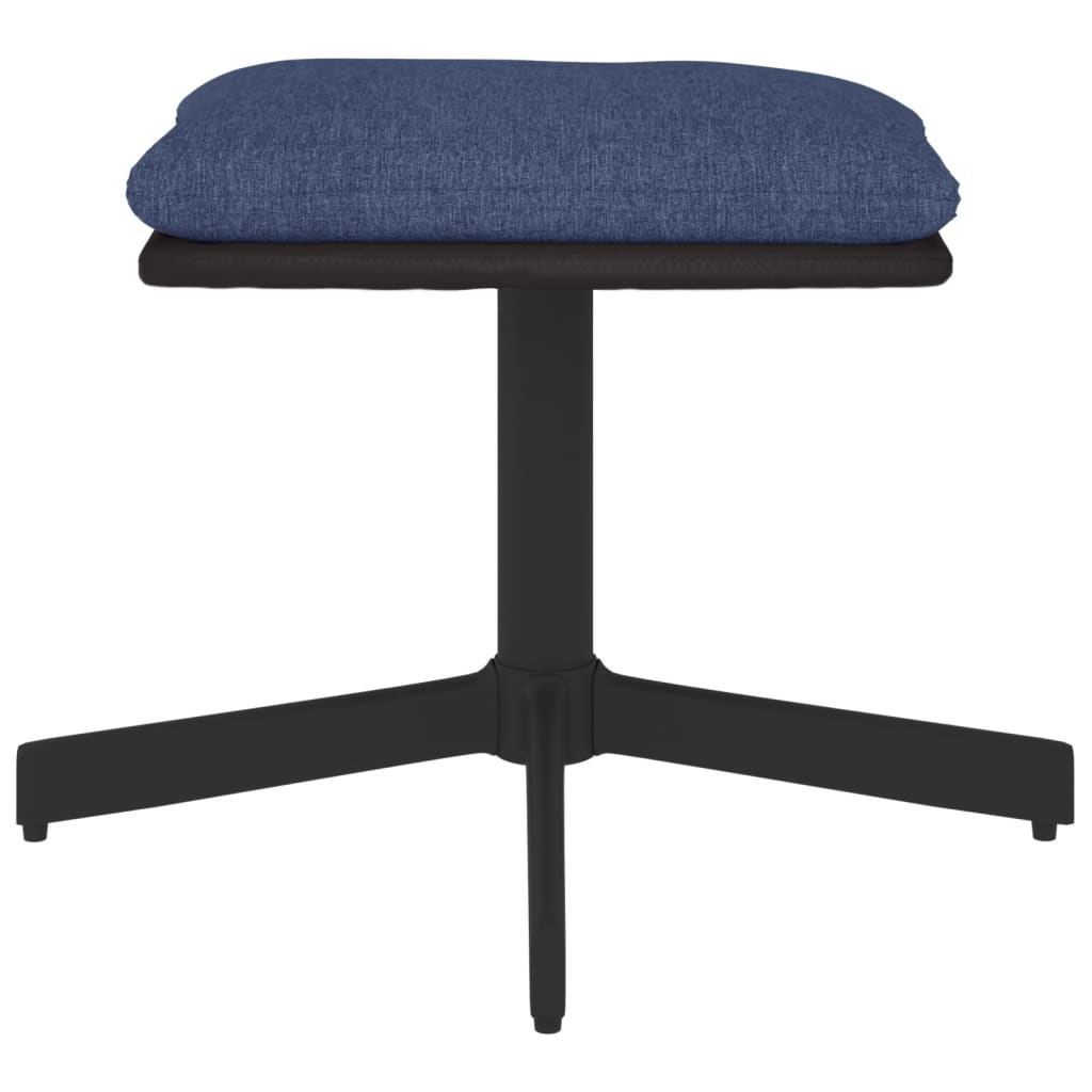 vidaXL Taburet, albastru, 60x60x36 cm, material textil și piele eco vidaXL Taburet, albastru, 60x60x36 cm, material textil și piele eco