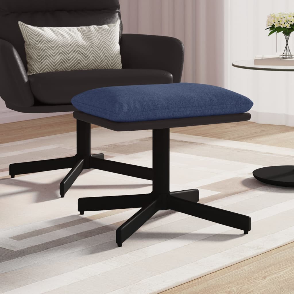 vidaXL Taburet, albastru, 60x60x36 cm, material textil și piele eco vidaXL Taburet, albastru, 60x60x36 cm, material textil și piele eco