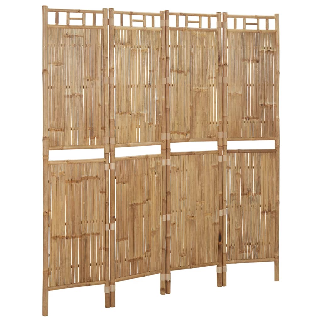 vidaXL Paravan de cameră cu 4 panouri, 160 x 180 cm, bambus vidaXL Paravan de cameră cu 4 panouri, 160 x 180 cm, bambus