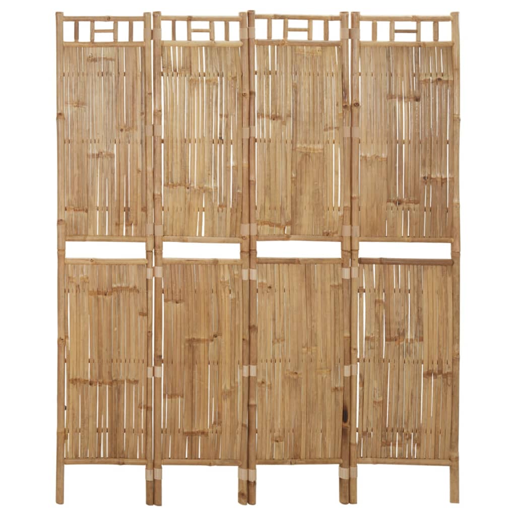 vidaXL Paravan de cameră cu 4 panouri, 160 x 180 cm, bambus vidaXL Paravan de cameră cu 4 panouri, 160 x 180 cm, bambus
