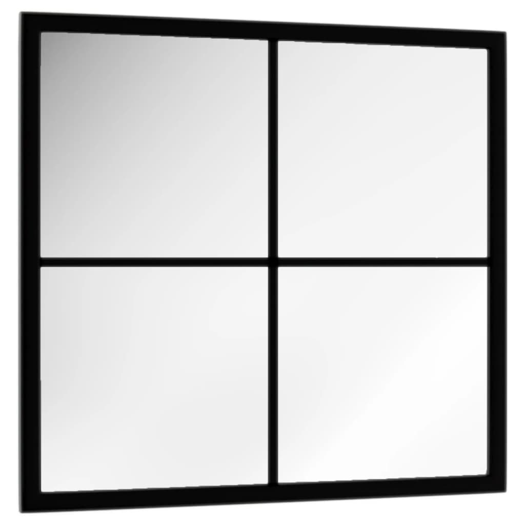 vidaXL Oglindă de perete, negru, 40x40 cm, metal vidaXL Oglindă de perete, negru, 40x40 cm, metal