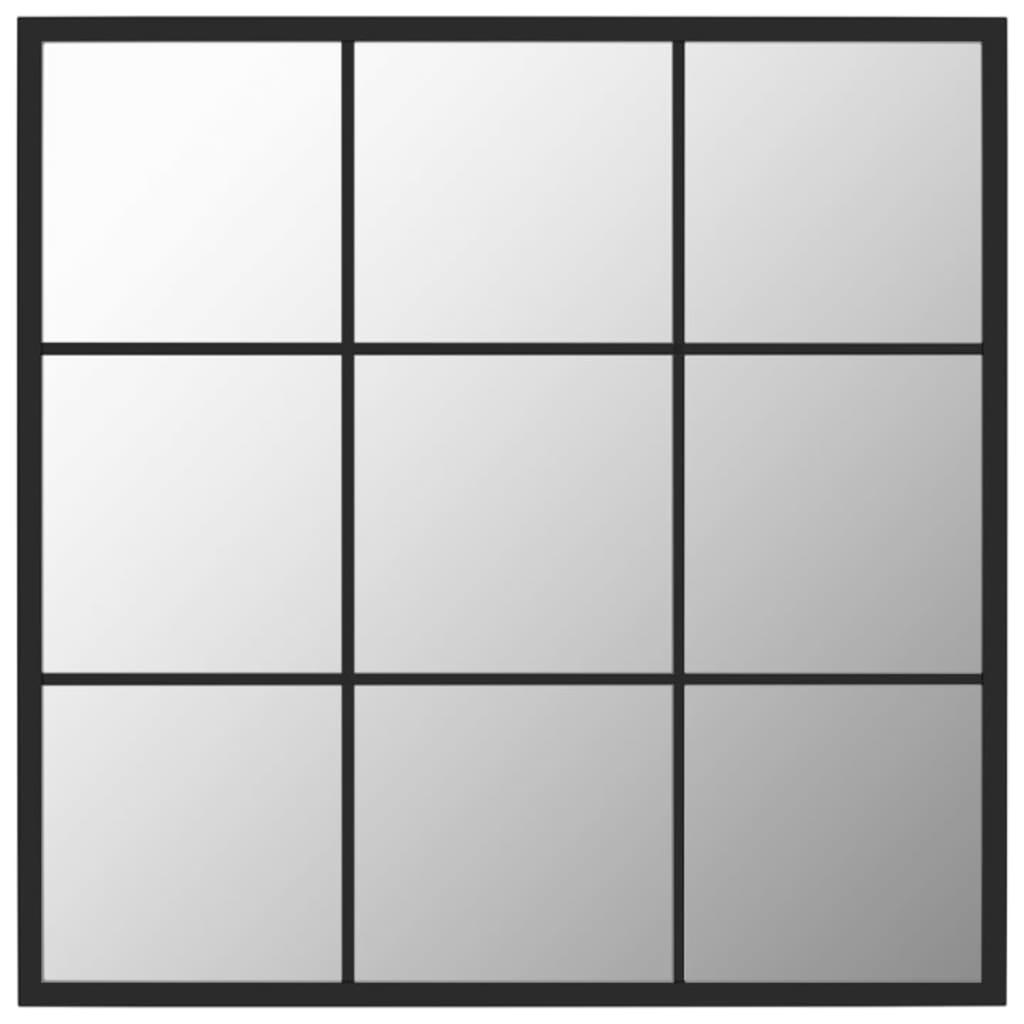 vidaXL Oglindă de perete, negru, 60x60 cm, metal vidaXL Oglindă de perete, negru, 60x60 cm, metal