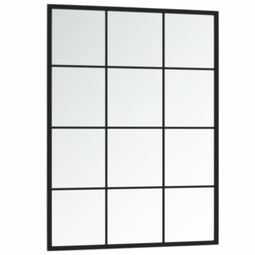 vidaXL Oglindă de perete, negru, 80x60 cm, metal vidaXL Oglindă de perete, negru, 80x60 cm, metal