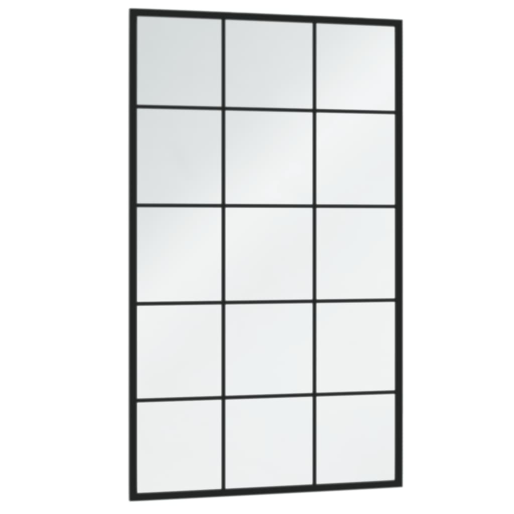 vidaXL Oglindă de perete, negru, 100x60 cm, metal vidaXL Oglindă de perete, negru, 100x60 cm, metal