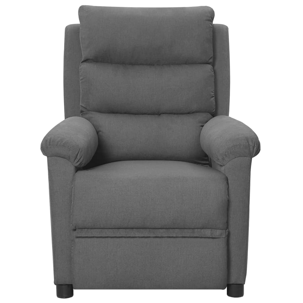 vidaXL Fotoliu rabatabil, gri deschis, material textil