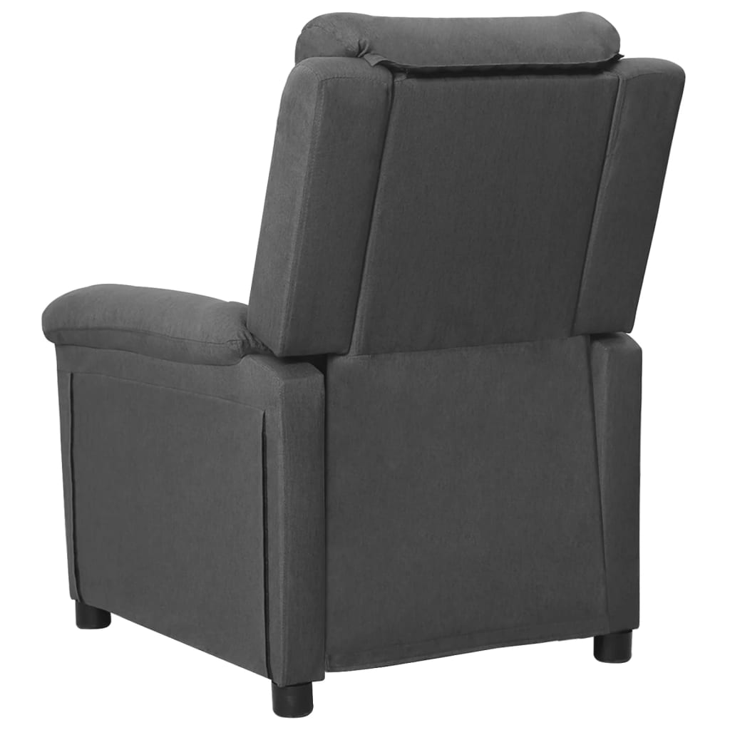 vidaXL Fotoliu rabatabil, gri închis, material textil