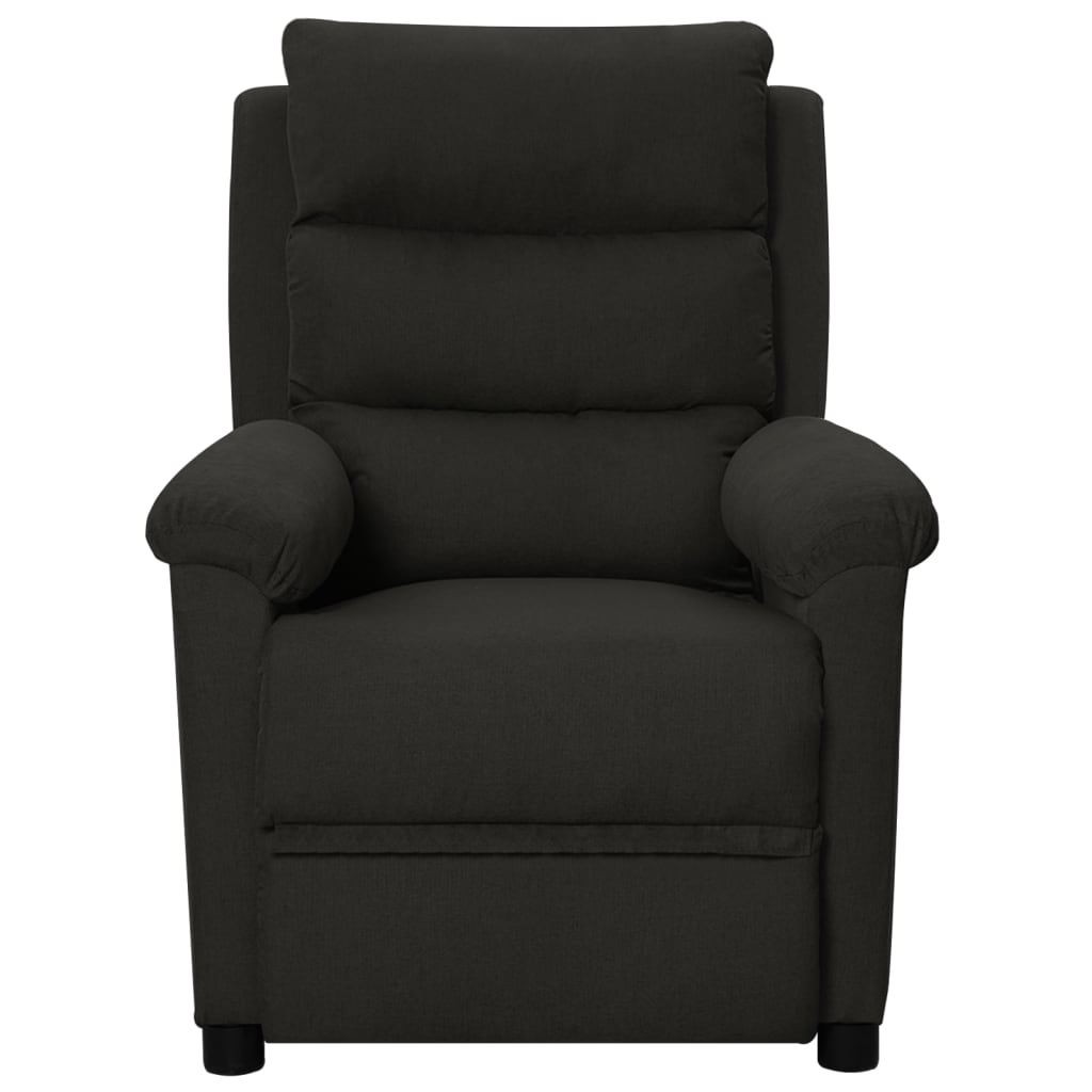 vidaXL Fotoliu rabatabil, negru, material textil vidaXL Fotoliu rabatabil, negru, material textil