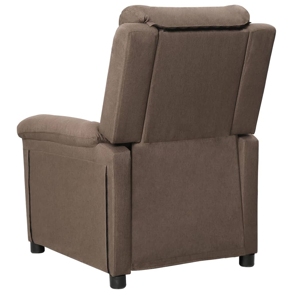 vidaXL Fotoliu rabatabil, gri taupe, material textil