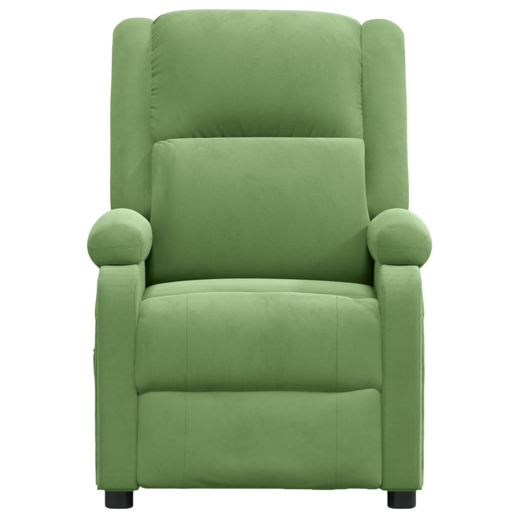 vidaXL Fotoliu rabatabil, verde deschis, catifea vidaXL Fotoliu rabatabil, verde deschis, catifea
