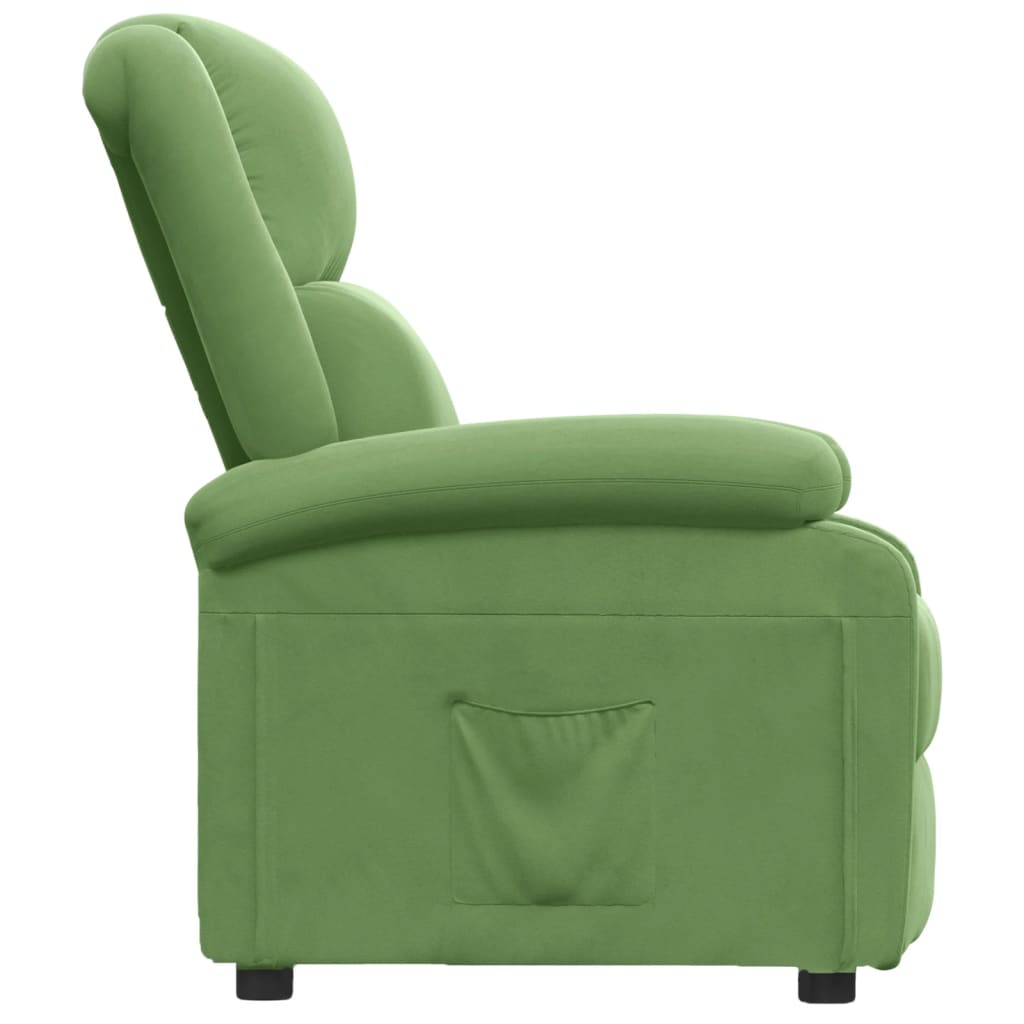 vidaXL Fotoliu rabatabil, verde deschis, catifea vidaXL Fotoliu rabatabil, verde deschis, catifea