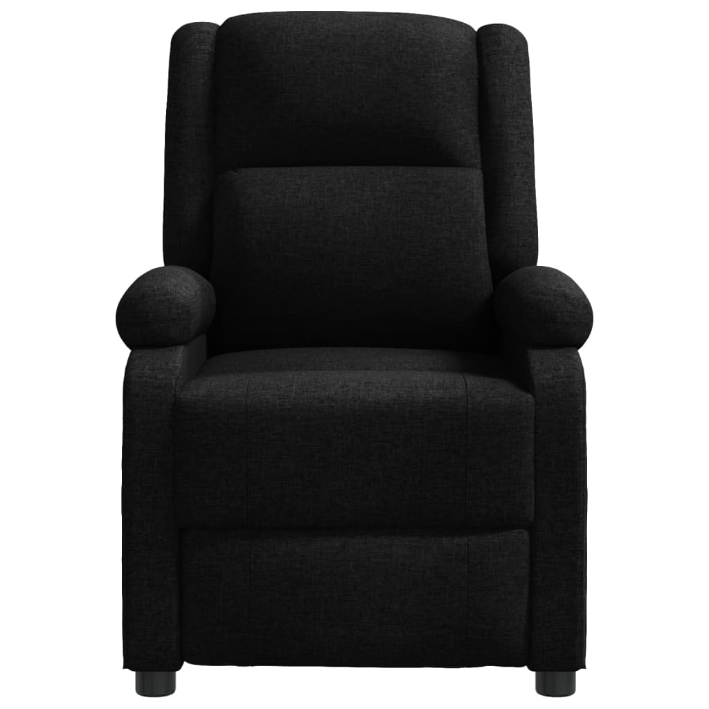 vidaXL Fotoliu rabatabil, negru, material textil vidaXL Fotoliu rabatabil, negru, material textil