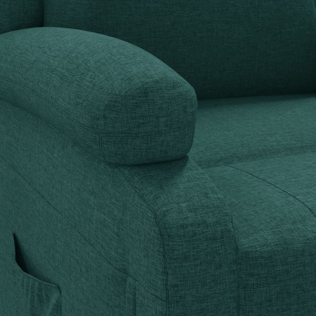 vidaXL Fotoliu rabatabil, verde închis, material textil vidaXL Fotoliu rabatabil, verde închis, material textil