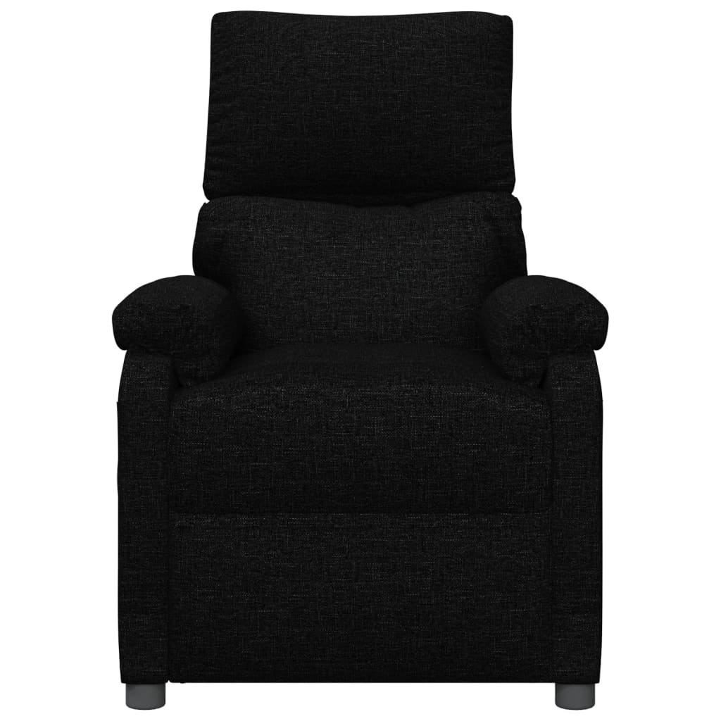 vidaXL Fotoliu rabatabil, negru, material textil vidaXL Fotoliu rabatabil, negru, material textil