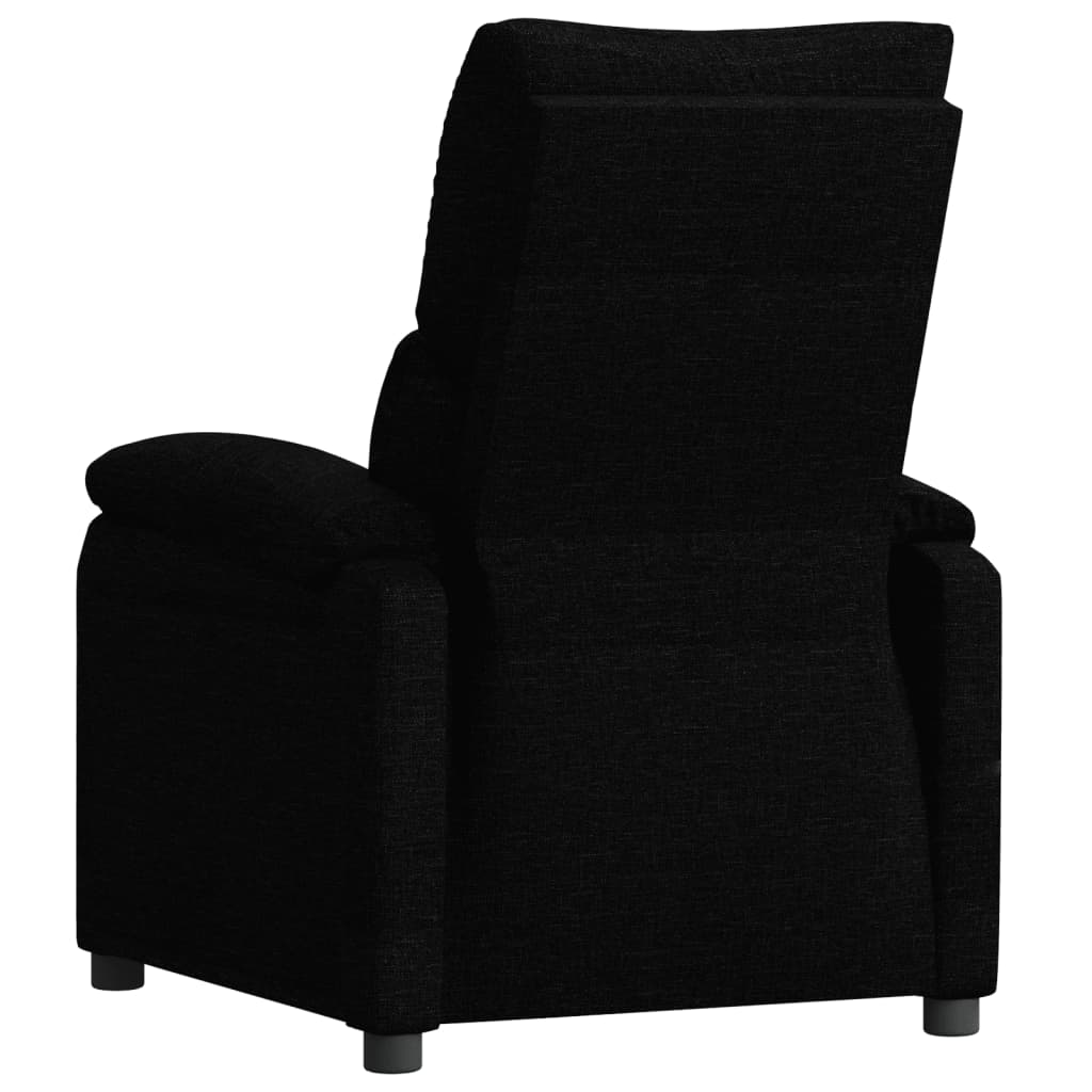 vidaXL Fotoliu rabatabil, negru, material textil vidaXL Fotoliu rabatabil, negru, material textil