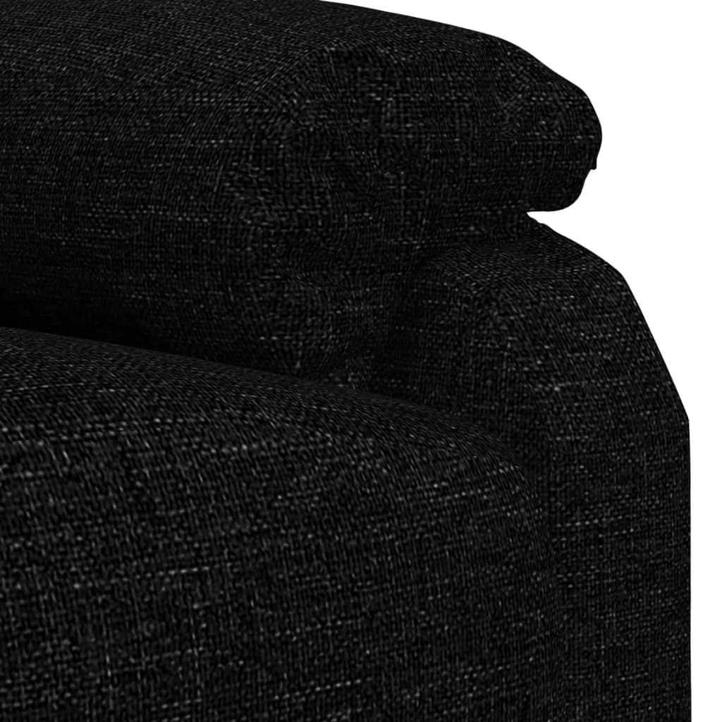 vidaXL Fotoliu rabatabil, negru, material textil vidaXL Fotoliu rabatabil, negru, material textil