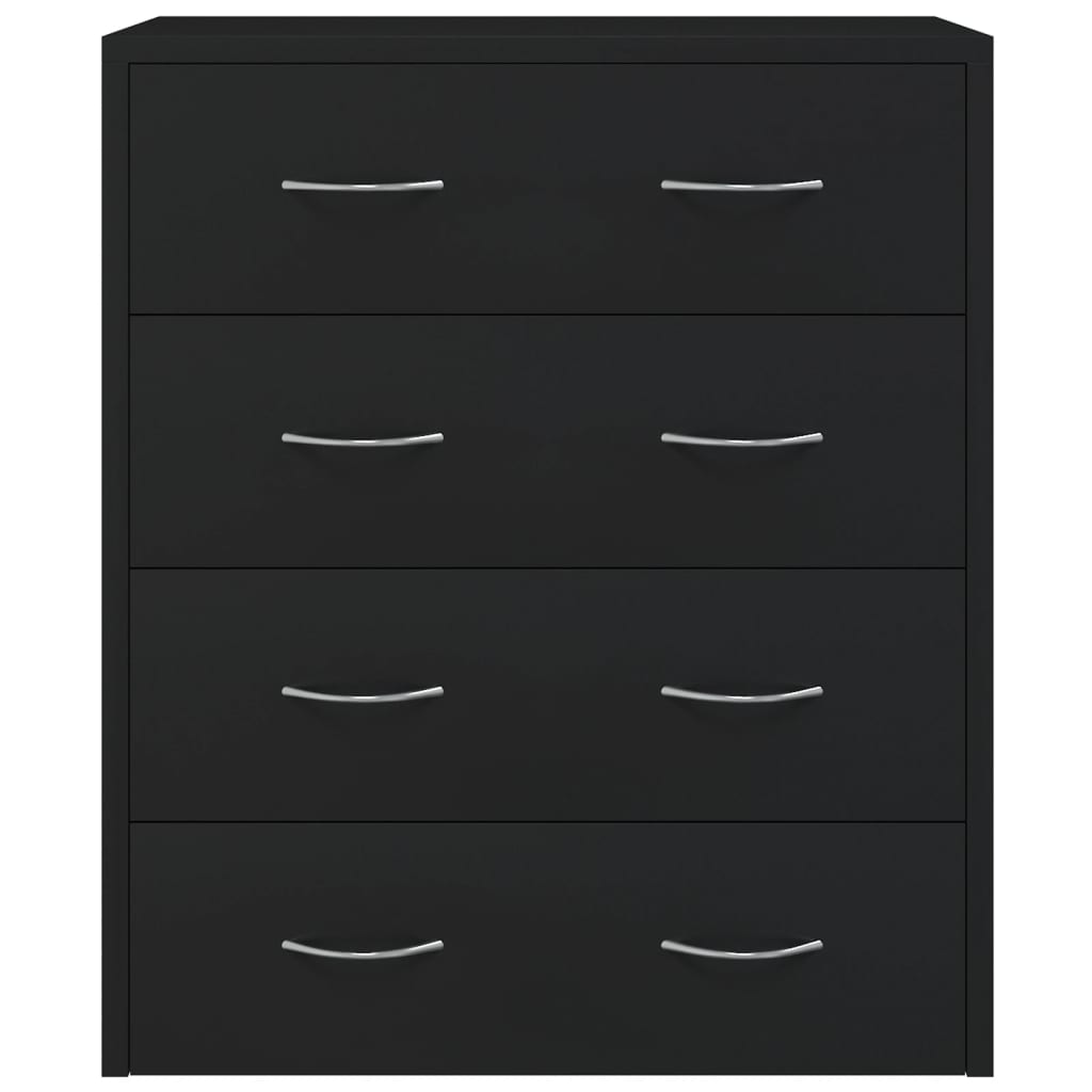 vidaXL Servantă cu 4 sertare, negru, 60x30,5x71 cm