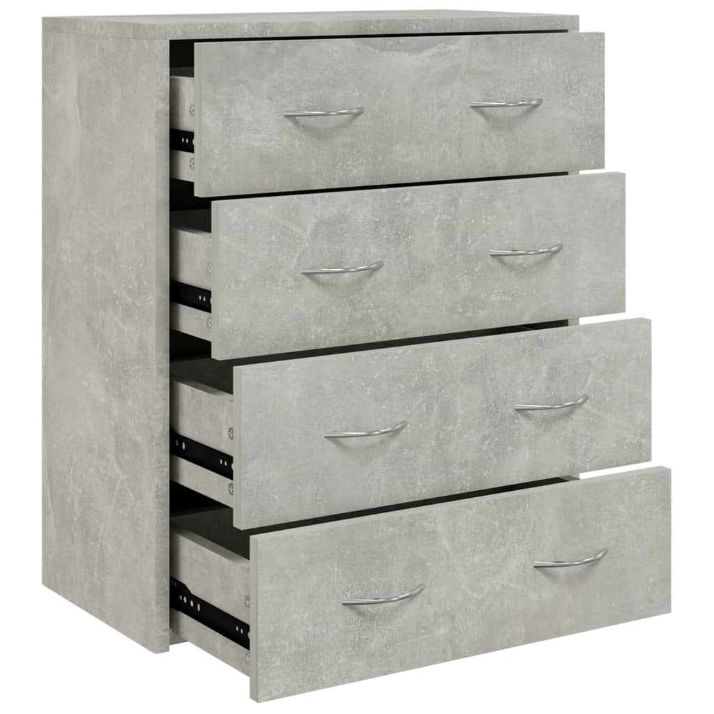 vidaXL Servantă cu 4 sertare, gri beton, 60x30,5x71 cm vidaXL Servantă cu 4 sertare, gri beton, 60x30,5x71 cm