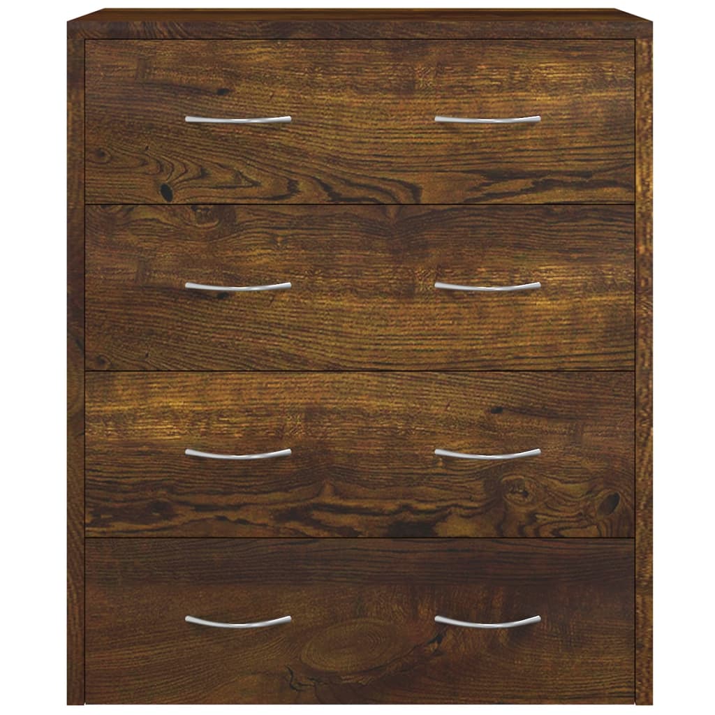 vidaXL Servantă cu 4 sertare, stejar fumuriu, 60x30,5x71 cm vidaXL Servantă cu 4 sertare, stejar fumuriu, 60x30,5x71 cm