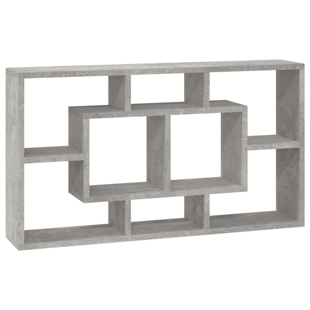 vidaXL Raft prezentare suspendat pe perete 8 compartimente, gri beton vidaXL Raft prezentare suspendat pe perete 8 compartimente, gri beton