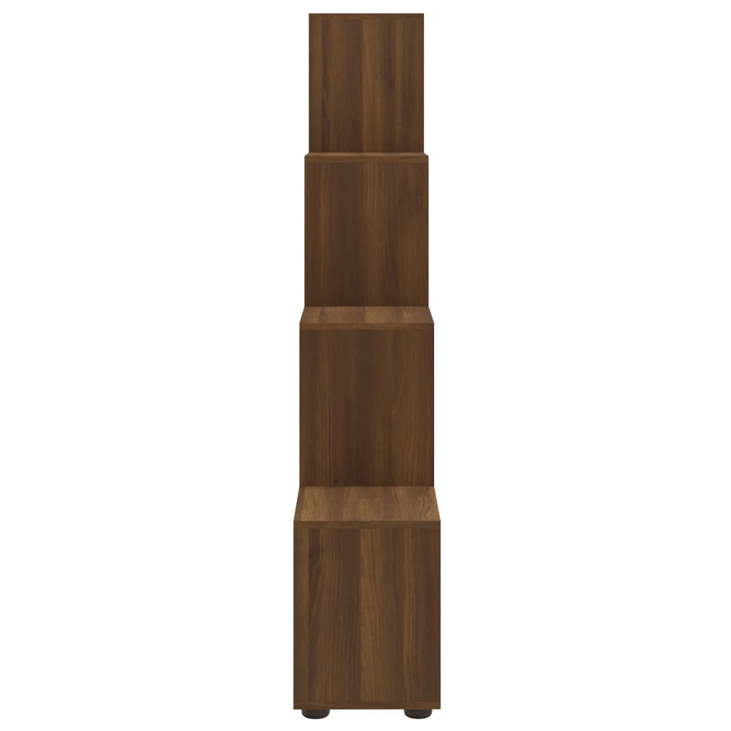 vidaXL Bibliotecă în trepte, stejar maro, 142 cm, lemn compozit
