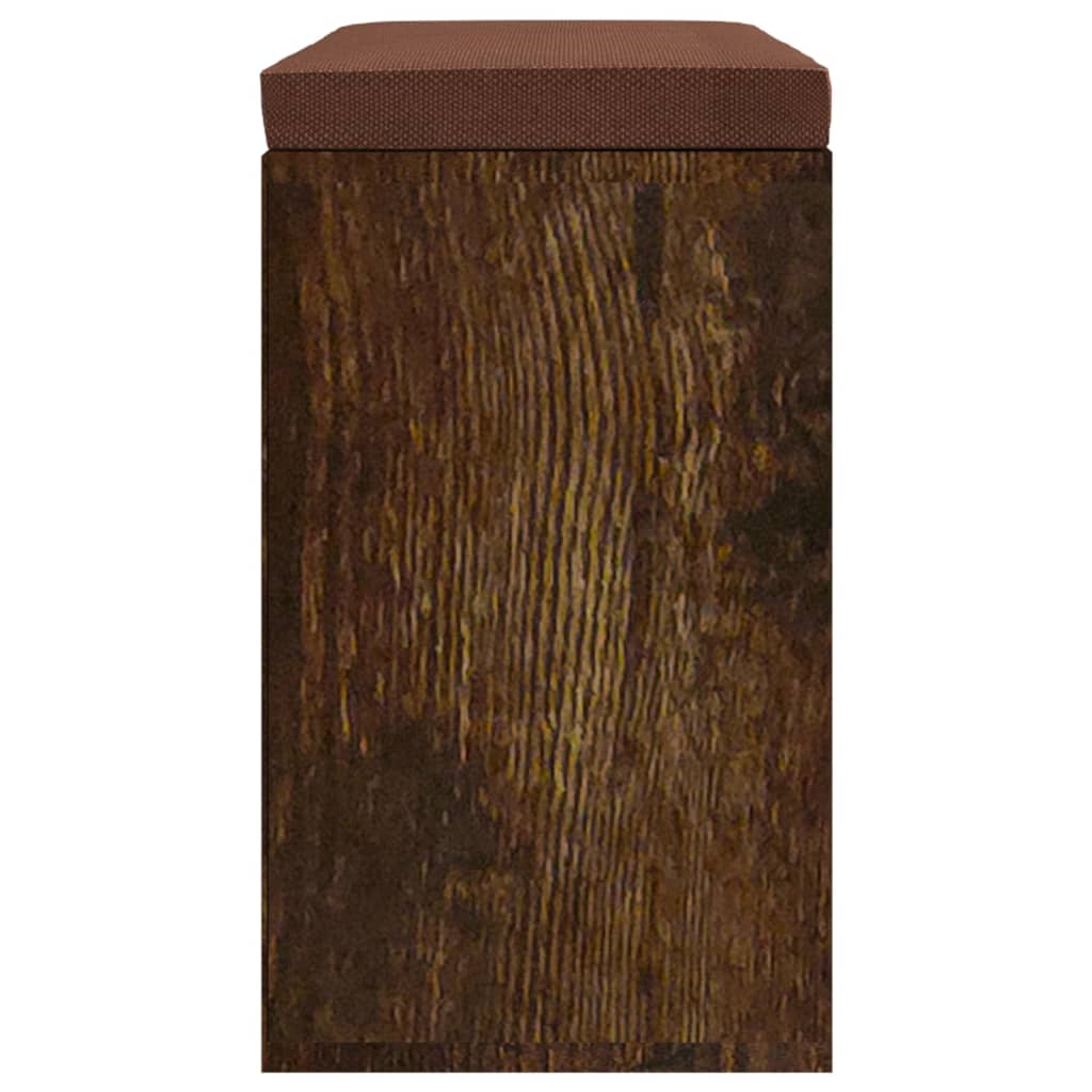 vidaXL Bancă pentru pantofi stejar fumuriu 103x30x48 cm lemn prelucrat