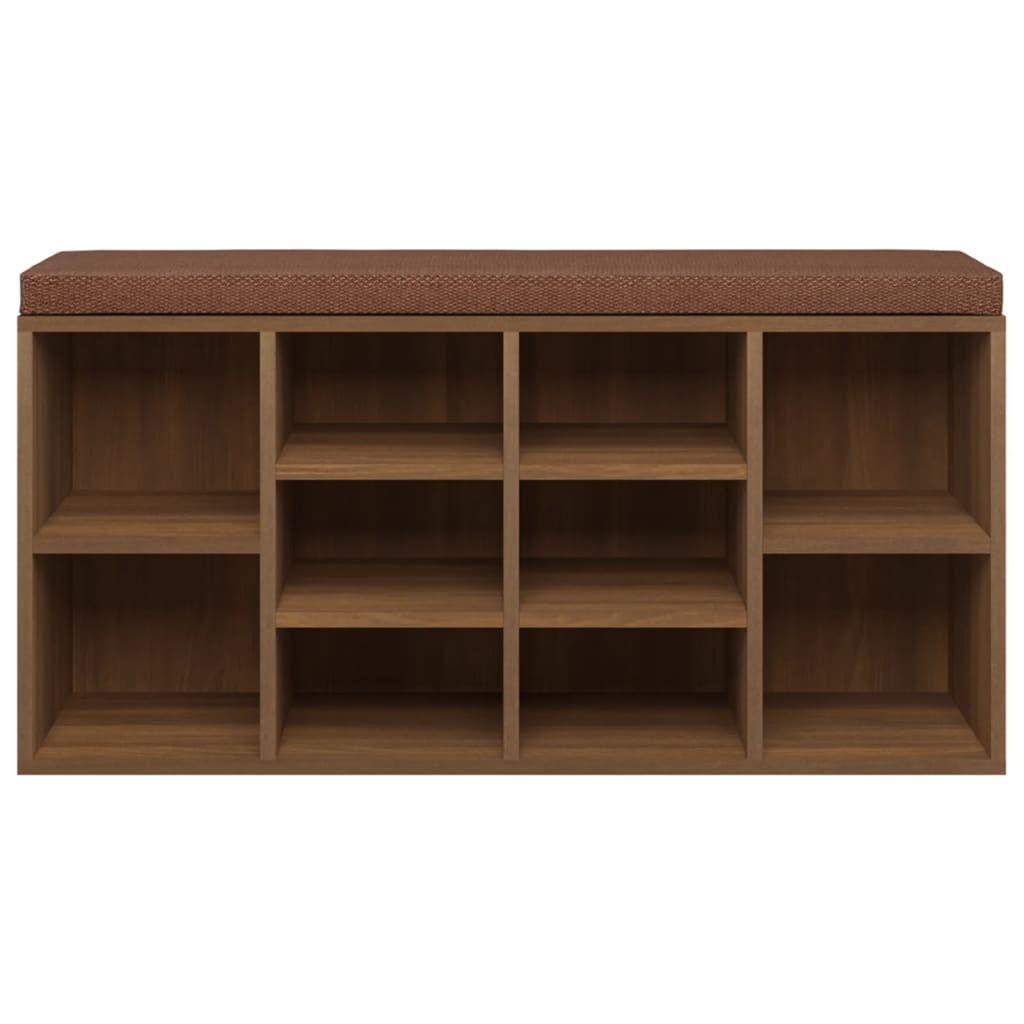vidaXL Bancă pentru pantofi stejar maro 103x30x48 cm lemn prelucrat vidaXL Bancă pentru pantofi stejar maro 103x30x48 cm lemn prelucrat