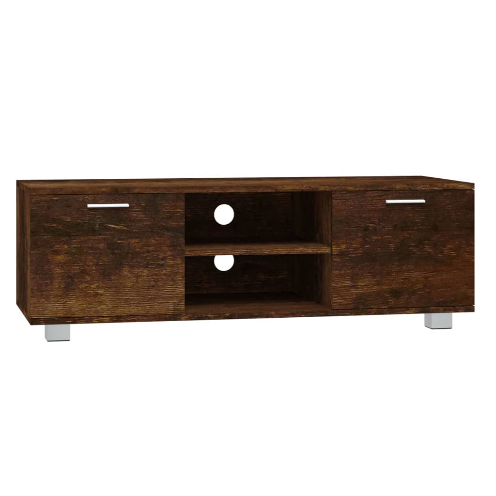vidaXL Comodă TV, stejar fumuriu, 120x40,5x35 cm, lemn prelucrat vidaXL Comodă TV, stejar fumuriu, 120x40,5x35 cm, lemn prelucrat