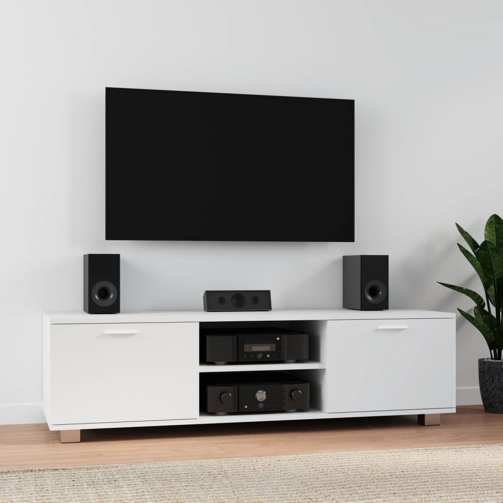 vidaXL Comodă TV, alb, 140x40,5x35 cm, lemn prelucrat vidaXL Comodă TV, alb, 140x40,5x35 cm, lemn prelucrat