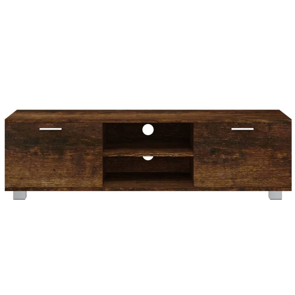 vidaXL Comodă TV, stejar fumuriu, 140x40,5x35 cm, lemn prelucrat vidaXL Comodă TV, stejar fumuriu, 140x40,5x35 cm, lemn prelucrat