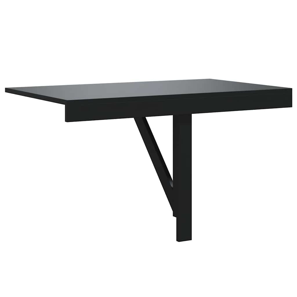 vidaXL Masă de perete pliantă, negru, 100x60x56 cm, lemn compozit vidaXL Masă de perete pliantă, negru, 100x60x56 cm, lemn compozit