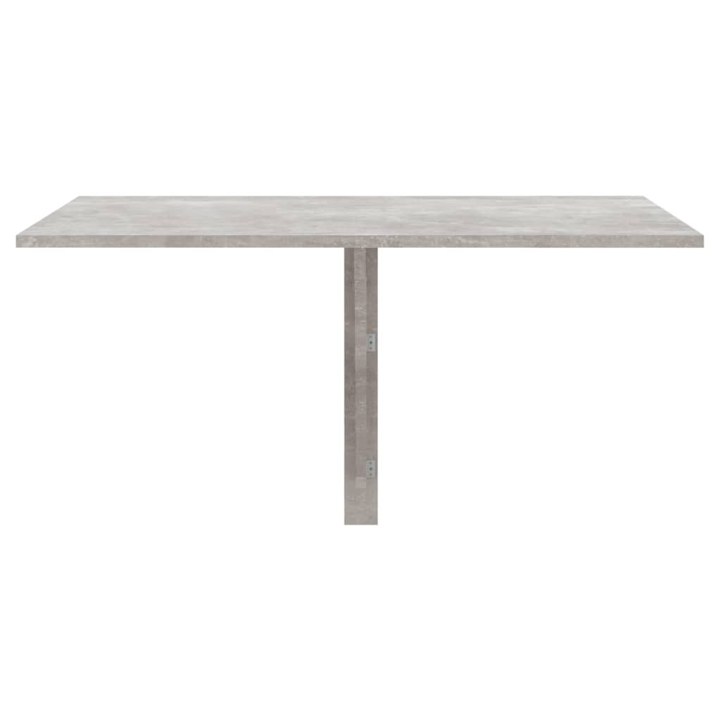 vidaXL Masă de perete pliantă, gri beton, 100x60x56 cm, lemn compozit vidaXL Masă de perete pliantă, gri beton, 100x60x56 cm, lemn compozit