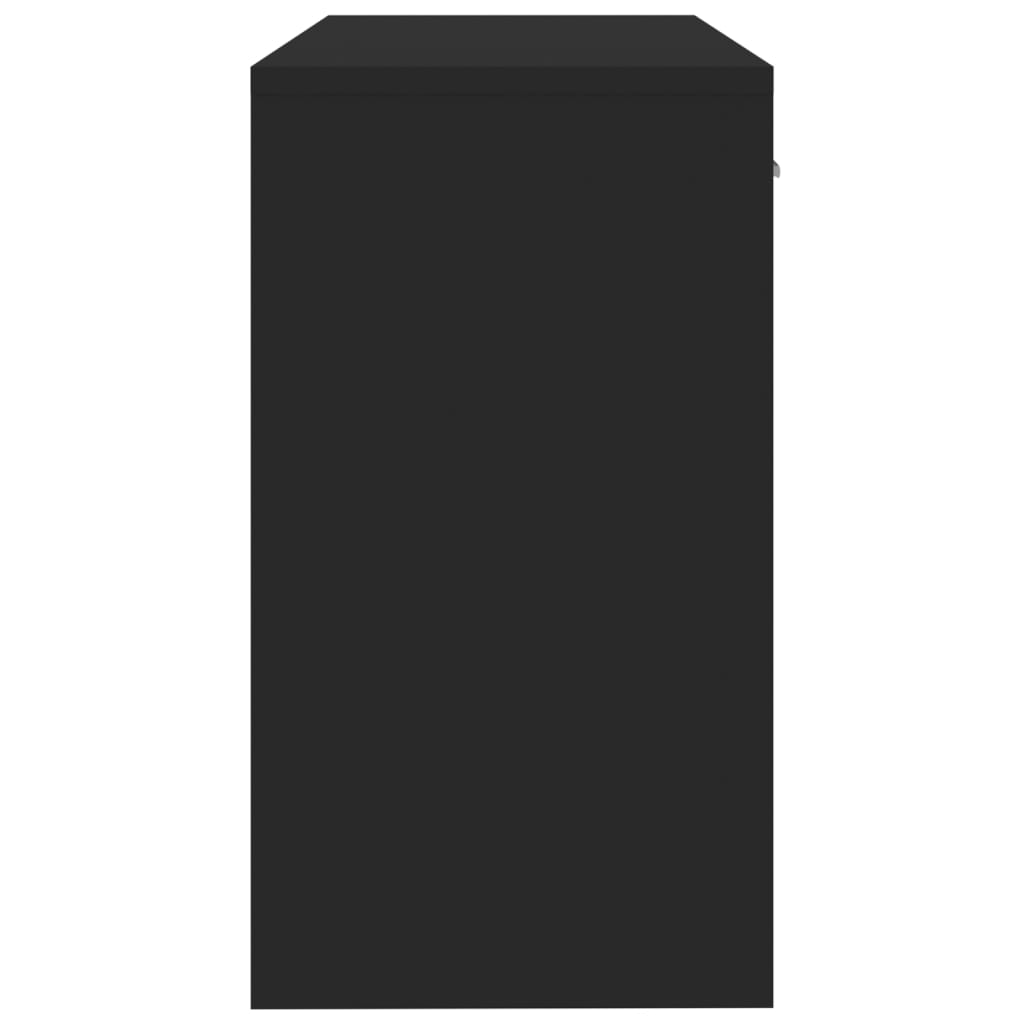 vidaXL Birou cu sertar și dulap, negru, 100x40x73 cm, lemn prelucrat vidaXL Birou cu sertar și dulap, negru, 100x40x73 cm, lemn prelucrat
