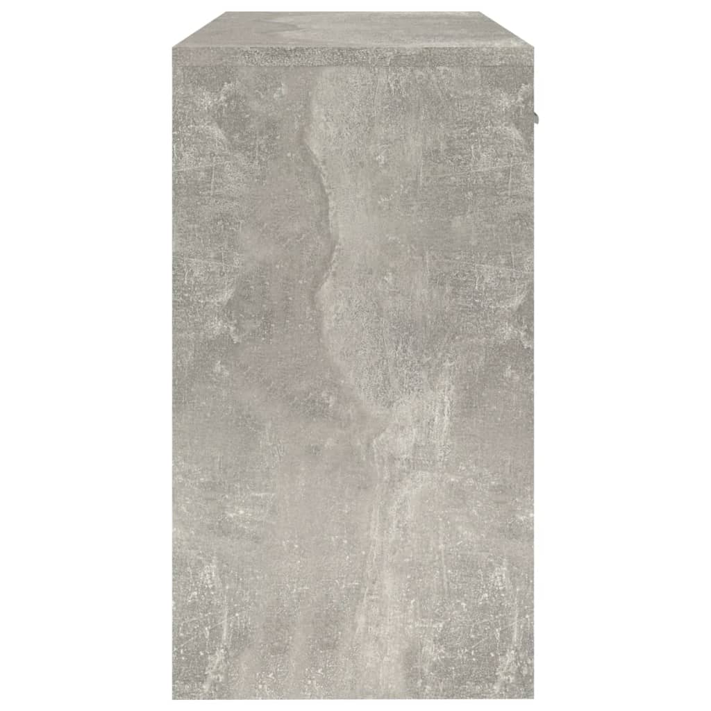 vidaXL Birou cu sertar și dulap, gri beton 100x40x73 cm lemn prelucrat