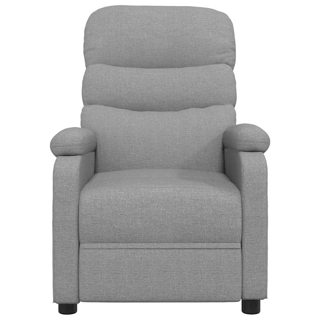 vidaXL Fotoliu rabatabil, gri deschis, material textil