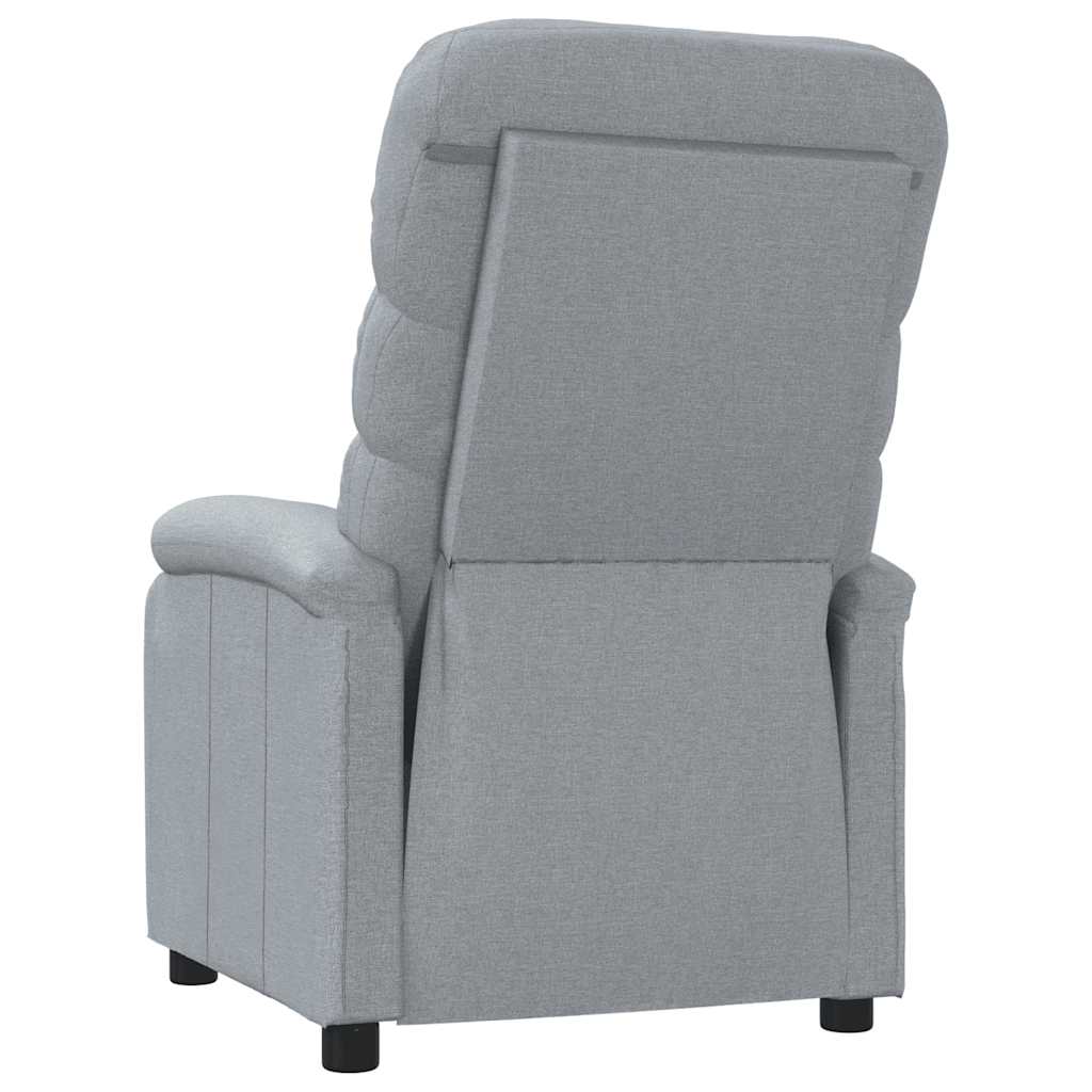 vidaXL Fotoliu rabatabil, gri deschis, material textil