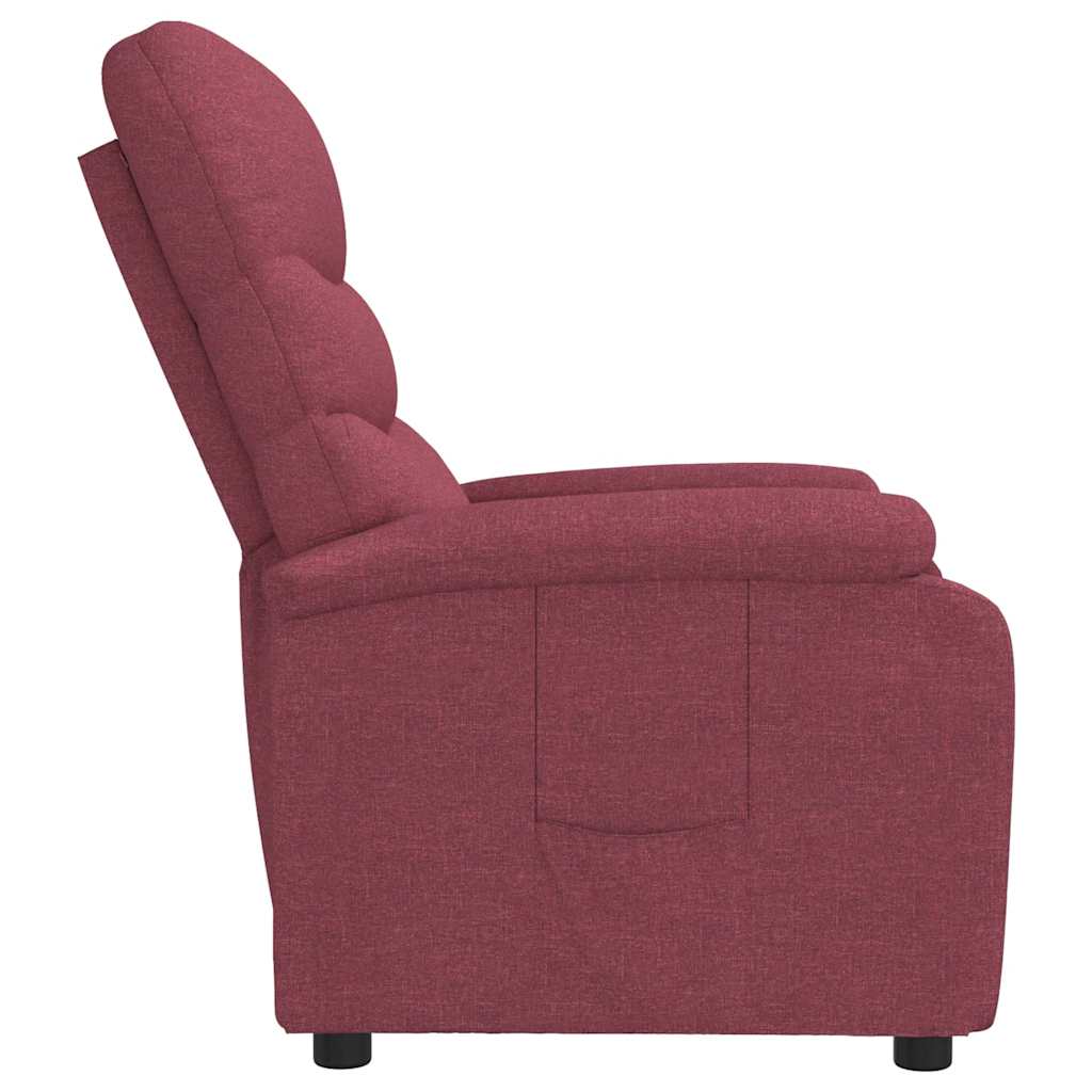 vidaXL Fotoliu rabatabil, roșu vin, material textil vidaXL Fotoliu rabatabil, roșu vin, material textil