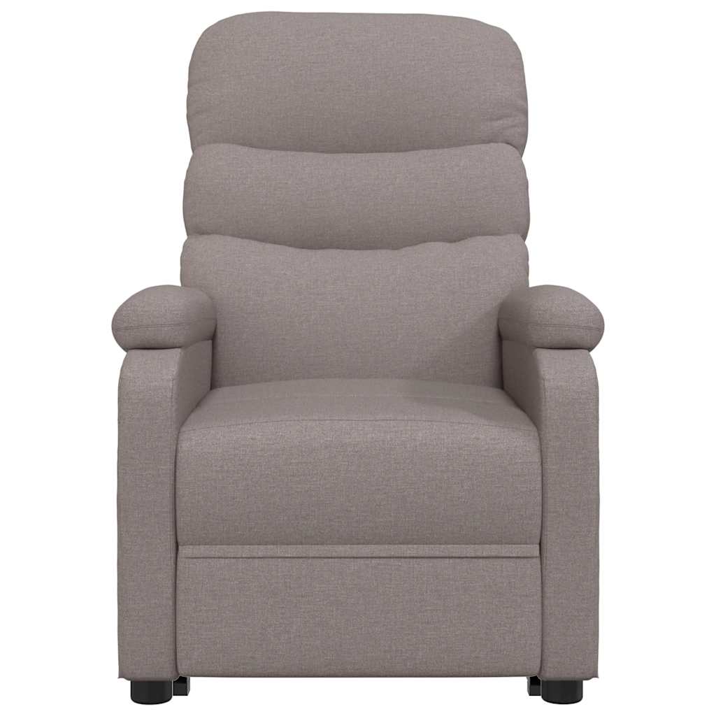 vidaXL Fotoliu rabatabil, gri taupe, material textil
