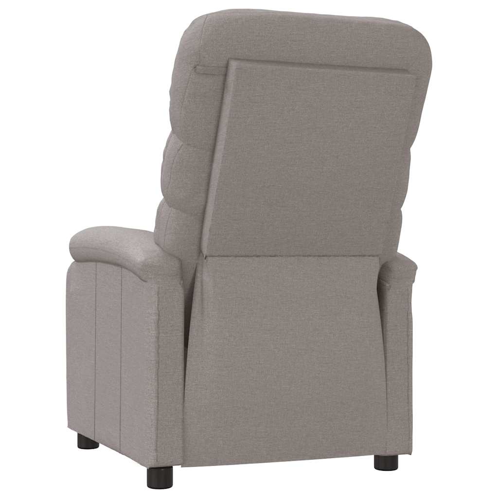 vidaXL Fotoliu rabatabil, gri taupe, material textil