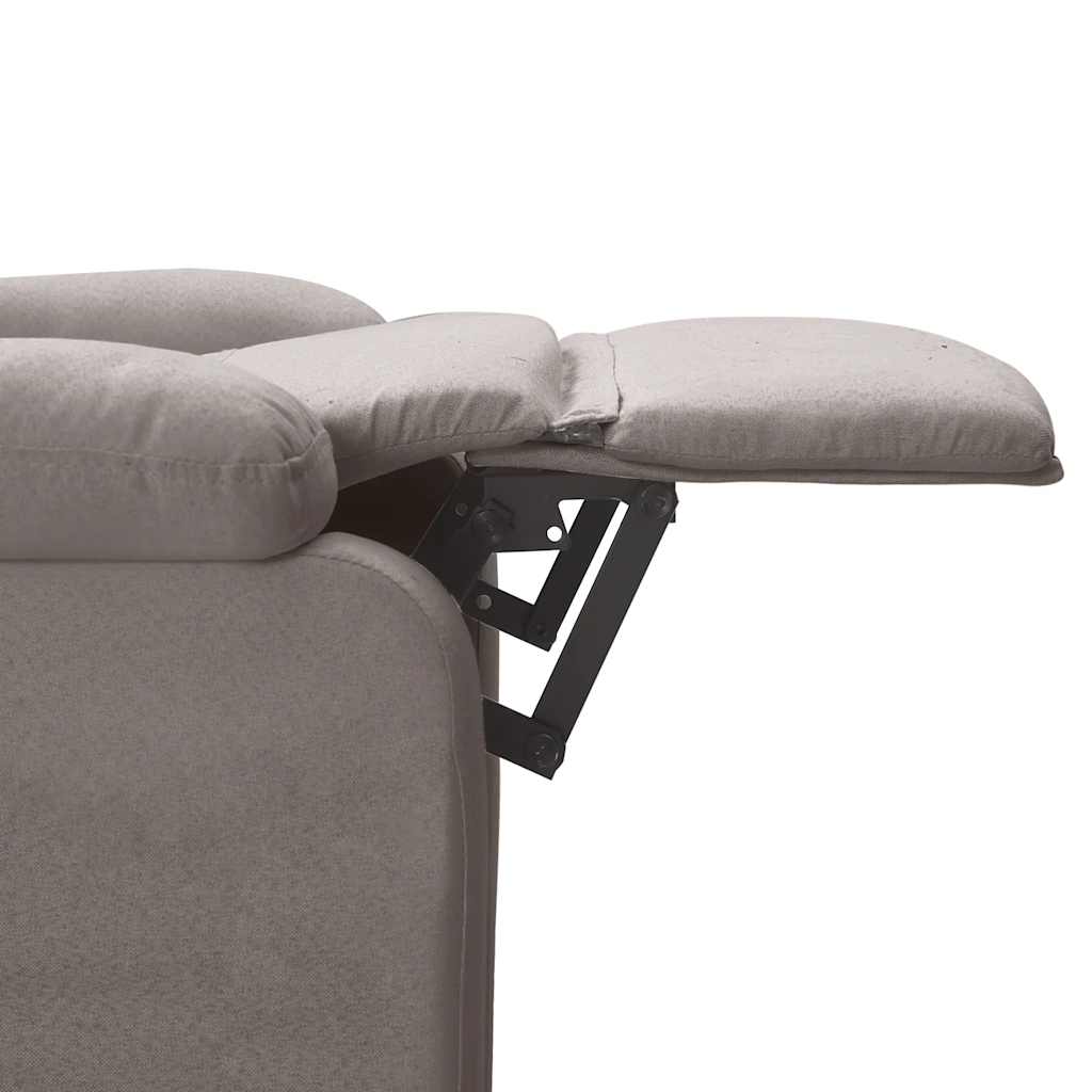 vidaXL Fotoliu rabatabil, gri taupe, material textil