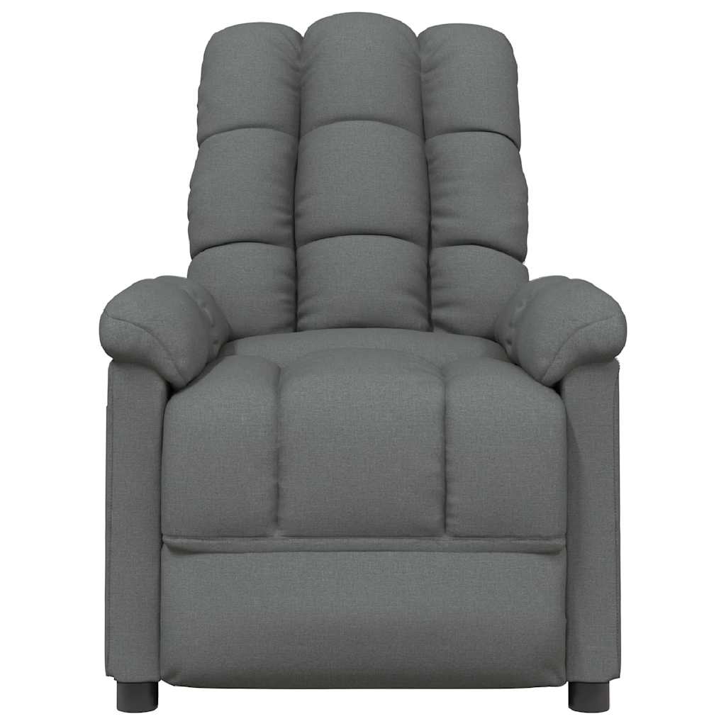 vidaXL Fotoliu de masaj, gri închis, material textil vidaXL Fotoliu de masaj, gri închis, material textil