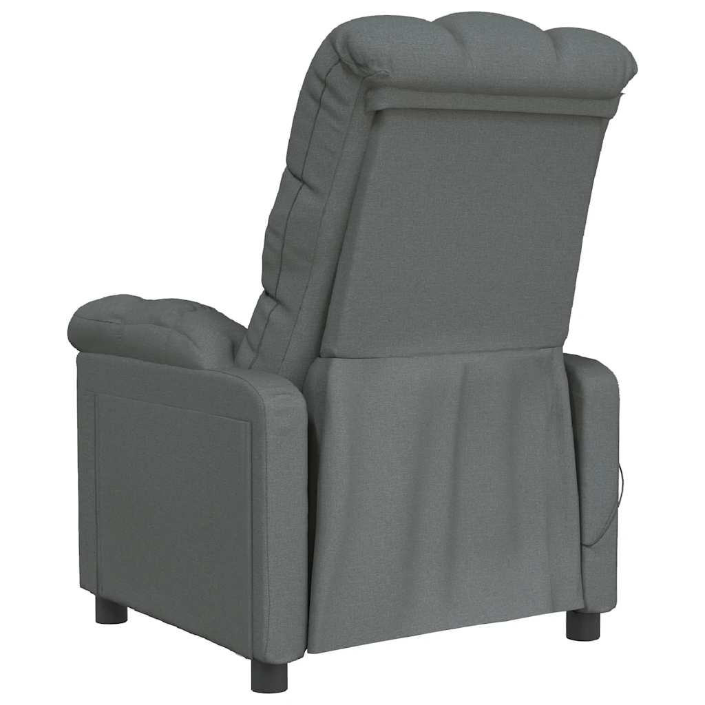 vidaXL Fotoliu de masaj, gri închis, material textil vidaXL Fotoliu de masaj, gri închis, material textil