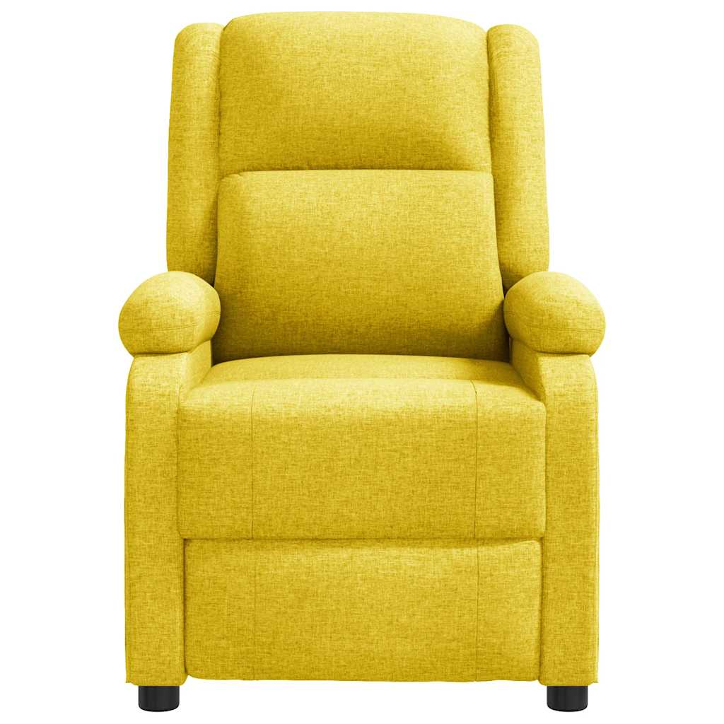 vidaXL Fotoliu rabatabil, galben, material textil