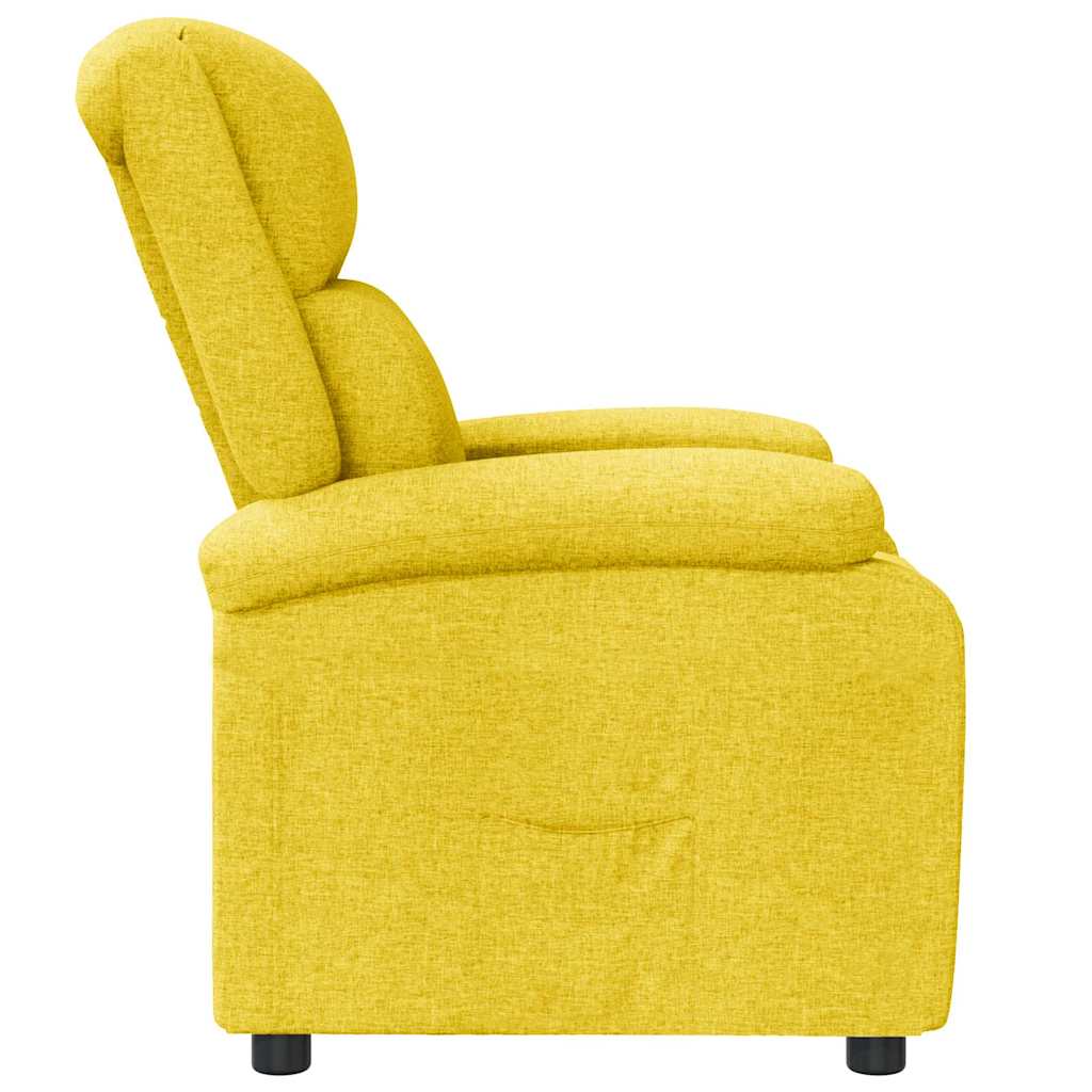 vidaXL Fotoliu rabatabil, galben, material textil