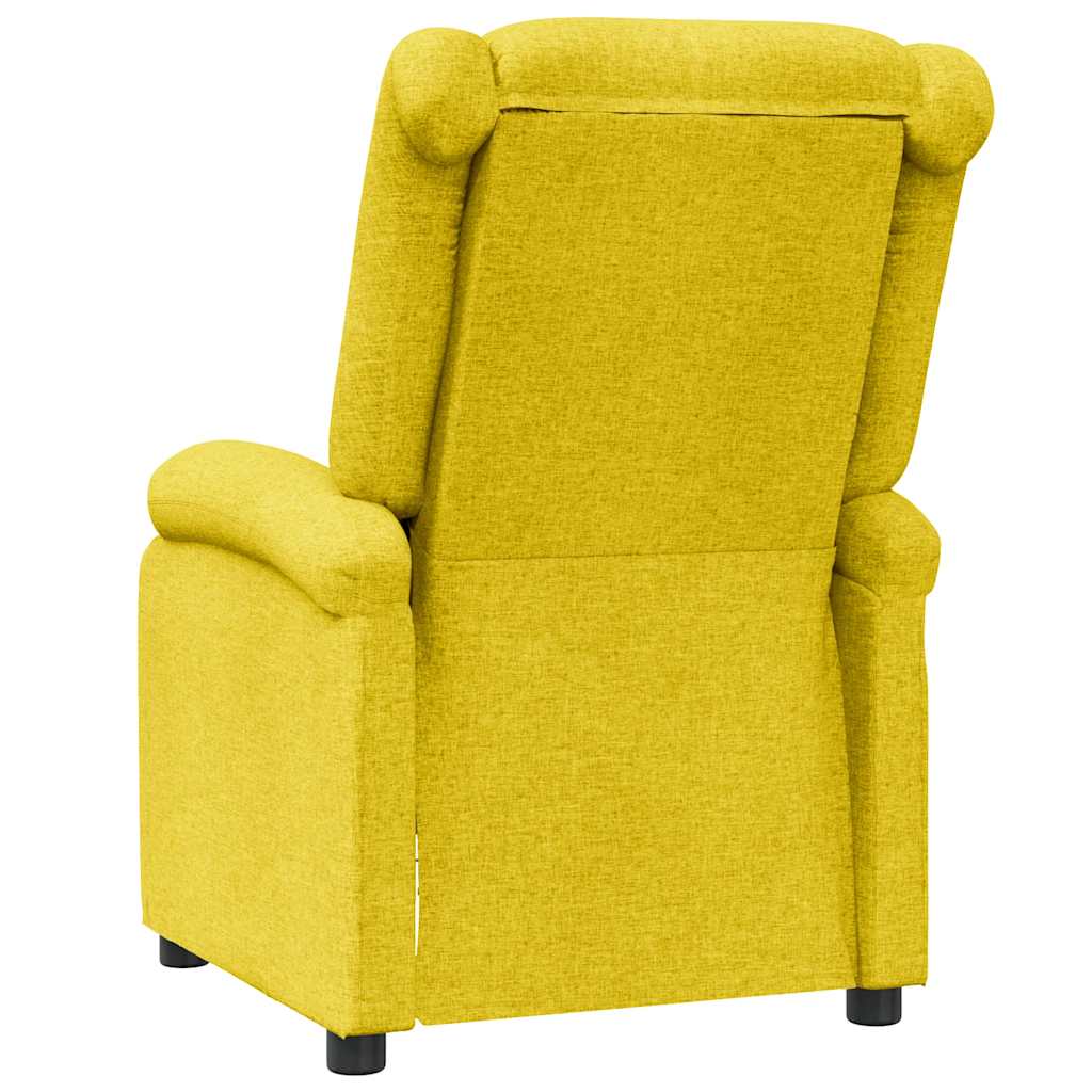 vidaXL Fotoliu rabatabil, galben, material textil