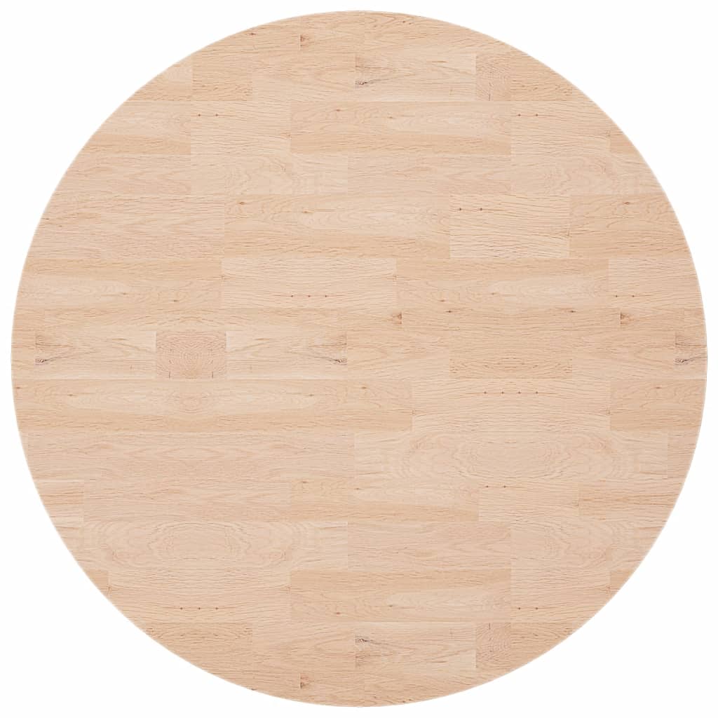 vidaXL Blat de masă rotund, Ø90x2,5 cm, lemn masiv stejar netratat vidaXL Blat de masă rotund, Ø90x2,5 cm, lemn masiv stejar netratat